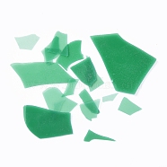 COE 90 Fusible Confetti Glass Chips, for DIY Creative Fused Glass Art Pieces, Green, 5.5~62.5x2.5~35x0.1~1.5mm(DIY-G018-01A)
