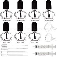 DIY Kits, with Transparent Glass Nail Polish Empty Bottles, Mini Transparent Plastic Funnel Hoppers, Disposable Plastic Transfer Pipettes and 304 Stainless Steel Beads, Clear, Bottle: 5.35x3x1.55cm, Capacity: 4ml(DIY-BC0011-18)