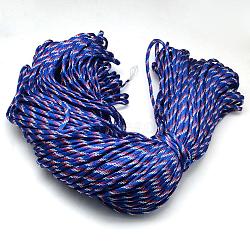 7 Inner Cores Polyester & Spandex Cord Ropes, for Rope Bracelets Making, Medium Blue, 4mm, about 109.36 yards(100m)/bundle, 420~500g/bundle(RCP-R006-009)