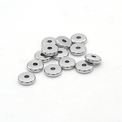 Non-Tarnish 304 Stainless Steel Beads, Disc/Flat Round, Stainless Steel Color, 8x2mm, Hole: 2mm(A-STAS-N090-JA721-8)