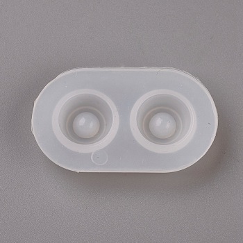 Silicone Molds, Resin Casting Molds, For UV Resin, Epoxy Resin Jewelry Making, Eye, White, 54.5x31.5x10.5mm, Inner Diameter: 17.5mm