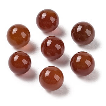 Natural Carnelian No Hole Sphere Beads, Round, Dyed & Heated, 10mm