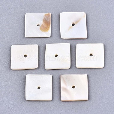 Seashell Color Square Freshwater Shell Beads