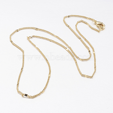Brass Chain Necklaces(X-MAK-L009-11G)-2