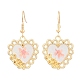 Alloy & Dried Flower Dangle Earrings(AL-Z001-01G-02)-4