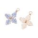 2 pièces 2 couleurs pendentifs en perles de coquille d'eau douce naturelle teintes(PALLOY-JF01910)-1