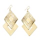Big Double Rhombus Dangle Earrings for Girl Women(EJEW-I258-03G)-1