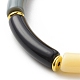 Imitation Jade Acrylic Curved Tube Beaded Stretch Bracelet for Women(BJEW-JB08436-03)-4