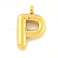 Ion Plating(IP) 304 Stainless Steel Pendants, Letter Charm, Golden, Letter P, 25x15.5x5.5mm, Hole: 3mm(STAS-C102-16G-P)