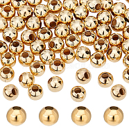 200Pcs 304 Stainless Steel Beads, Round, Golden, 5x4.5mm, Hole: 2mm(STAS-DC0010-57)