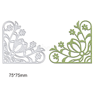 Carbon Steel Cutting Dies Stencils, for DIY Scrapbooking/Photo Album, Decorative Embossing DIY Paper Card, Floral Pattern, Matte Platinum Color, 77x77mm(DIY-WH0170-074)