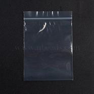 Plastic Zip Lock Bags, Resealable Packaging Bags, Top Seal, Self Seal Bag, Rectangle, White, 10x7cm, Unilateral Thickness: 2.1 Mil(0.055mm), 100pcs/bag(OPP-G001-F-7x10cm)