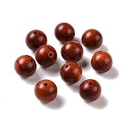 Natural Rosewood Beads, Undyed, Round, Dark Red, 12mm, Hole: 1.6mm(WOOD-C005-01D)