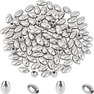 Unicraftale 304 Stainless Steel Beads, Rice, Stainless Steel Color, 9.5x6mm, Hole: 2mm, 100pcs/box(STAS-UN0008-66P)