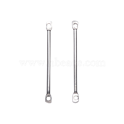 Tarnish Resistant 304 Stainless Steel Links connectors, Bar, Stainless Steel Color, 25x1.2mm, Hole: 1mm(X-STAS-Q229-01)