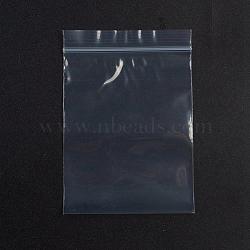 Plastic Zip Lock Bags, Resealable Packaging Bags, Top Seal, Self Seal Bag, Rectangle, White, 10x7cm, Unilateral Thickness: 2.1 Mil(0.055mm), 100pcs/bag(OPP-G001-F-7x10cm)