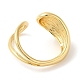 Rack Plating Brass Teardrop Open Cuff Ring for Women(RJEW-A016-06G)-2