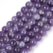 Natural Amethyst Beads Strands, Round, 8mm, Hole: 1mm, about 45~48pcs/strand, 15.3 inch(G-S333-8mm-020)