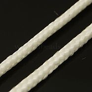 Nylon Braided Threads, Chinese Knot Cord, Round, White, 1.5mm, about 200.00 Yards(182.88m)/Roll(NWIR-G006-1.5mm-01-B)
