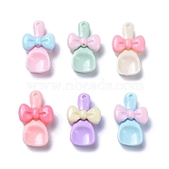 Opaque Cute Resin Decoden Cabochons, Mixed Color, Spoon with Bowknot, 15x9x5mm(RESI-B024-03C)