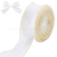 6M Polyester Ribbons, for Party Gifts Wrapping, Pale Goldenrod, 1-5/8 inch(40mm), about 6.56 Yards(6m)/Roll(OCOR-WH20001-04B)