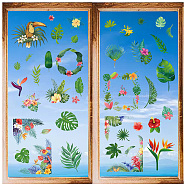 8 Sheets 8 Styles PVC Waterproof Wall Stickers, Self-Adhesive Decals, for Window or Stairway Home Decoration, Flower, 200x145mm, 1 sheet/style(DIY-WH0345-139)