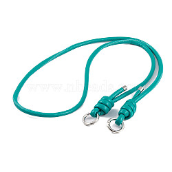 PU Leather & Alloy Phone Hand Strap Chains, Purse Chains, Teal, 116cm(AJEW-H151-01G)