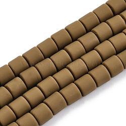 Polymer Clay Bead Strands, Column, Saddle Brown, 5~7x6mm, Hole: 1.5~2mm, about 61~69pcs/strand, 15.74 inch(CLAY-T001-C41)