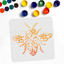 PET Hollow Out Drawing Painting Stencils, for DIY Scrapbook, Photo Album, Bees Pattern, 300x300mm(DIY-WH0402-013)