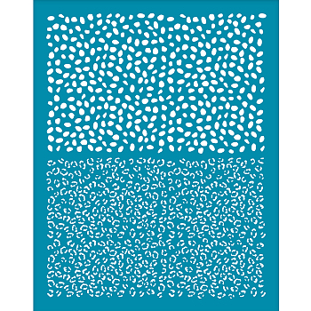 Silk Screen Printing Stencil, for Painting on Wood, DIY Decoration T-Shirt Fabric, Leopard Print Pattern, 100x127mm