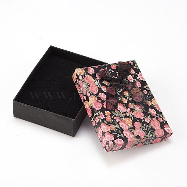 Flower Pattern Cardboard Jewelry Packaging Box(X1-CBOX-L007-007A)-2