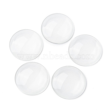 Transparent Glass Cabochons(X-GGLA-R026-45mm)-4