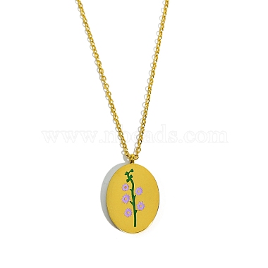 July Larkspur Titanium Steel Necklaces