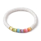 Polymer Clay Heishi Surfer Stretch Bracelet(BJEW-JB09642-01)-1