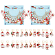 Christmas Theme Alloy Enamel Santa Claus/Snowman Charm Locking Stitch Markers(HJEW-PH01810)-1