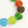 Mixed Color Heart Glass Beads(X-CE-R010-11)