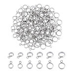 120Pcs 3 Styles 304 Stainless Steel Tube Bails, Loop Bails, Ring, Stainless Steel Color, 9~11x6~8x2~2.5mm, Hole: 1.5~2mm, Inner Diameter: 4~6mm, 40pcs/style(STAS-UN0062-19)