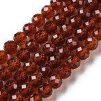 Natural Garnet Beads Strands, Faceted Round, 5~6mm, Hole: 1mm, about 70pcs/strand, 15.47''(39.3~39.6cm)(GG-CBA4941-A04-6mm)