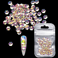 Shining Nail Art Glitter, Manicure Sequins, DIY Sparkly Paillette Tips Nail, Flower, Tan, 6.5x6x1.5mm, Hole: 1.4mm, about 2g/bag(MRMJ-Q072-51-A05)