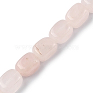 Natural Rose Quartz Beads Strands, Cuboid, 8.5~11x7.5~9x7.5~9mm, Hole: 1.2mm, about 20pcs/strand, 7.72~8.74 inch(19.6~22.2cm)(G-F743-02C)