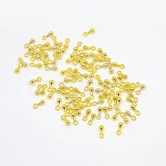 Alloy Charms, Chain Extender Drop, Teardrop, Golden, Size: about 7mm long, 2.5mm wide , hole: 1.2mm(X-E229-G)