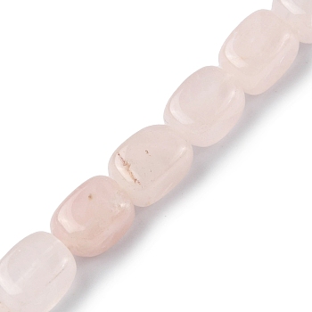 Natural Rose Quartz Beads Strands, Cuboid, 8.5~11x7.5~9x7.5~9mm, Hole: 1.2mm, about 20pcs/strand, 7.72~8.74 inch(19.6~22.2cm)
