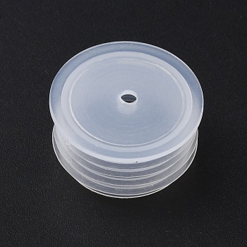 PE Injection Ports, for Filling Bottle Stoppers, Clear, 27~28.5x14.5mm, Hole: 3mm