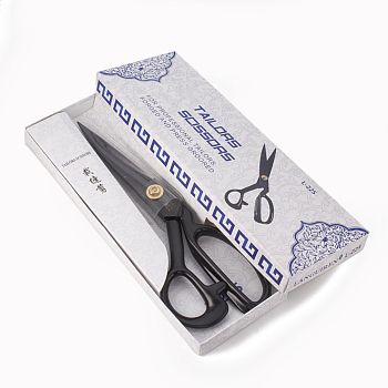 German Steel Tailor Scissors, Sewing scissors, Black, Gunmetal, 235x80x10mm