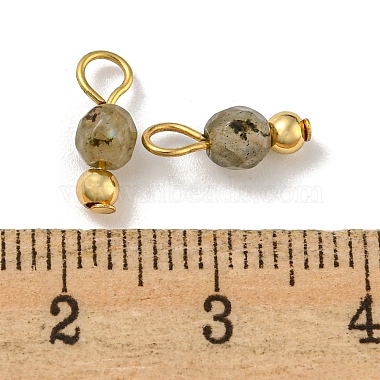 Natural Labradorite Faceted Round Charms(PALLOY-NH00001)-3