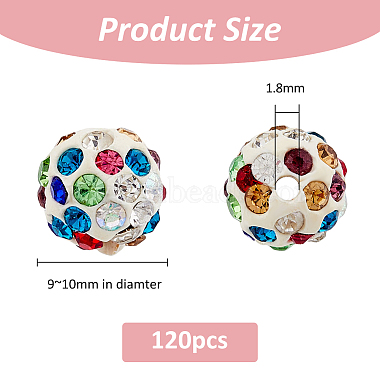 120Pcs Rhinsestone Clay Pave Beads(CLAY-FH0001-27B)-2