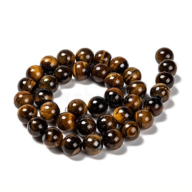Grade ab naturelle perles rondesoeil de tigre brins(X-G-O047-02-10mm)-2