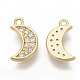Brass Micro Pave Cubic Zirconia Charms(X-KK-T050-30G-NF)-2