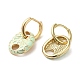 Oval Real 18K Gold Plated Brass Dangle Hoop Earrings(EJEW-L268-007G-08)-2