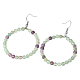 Fashionable Natural Fluorite Hoop Earrings for Women(KJ9273-12)-1